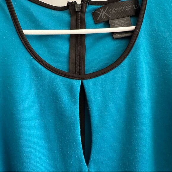 Kardashian Kollection Blue Mini Scoop Neck Dress XS - Picture 4 of 8